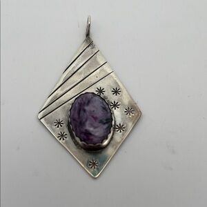 Silver and Purple Pendant